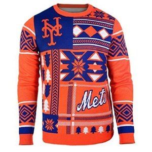 New York Mets men’s ugly Christmas sweater